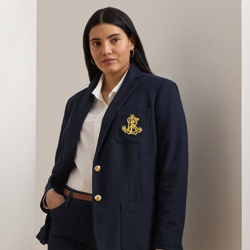 Plus Größen - Jacquardblazer mit Bouillonstickerei von Lauren