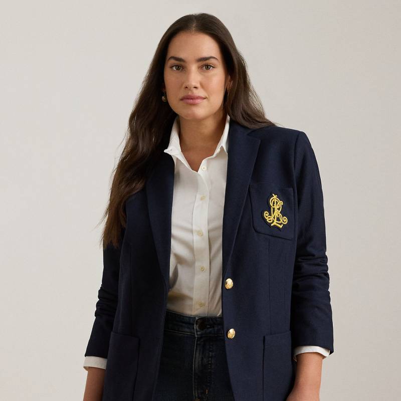 Plus Größen - Jacquardblazer mit Bouillonstickerei von Lauren