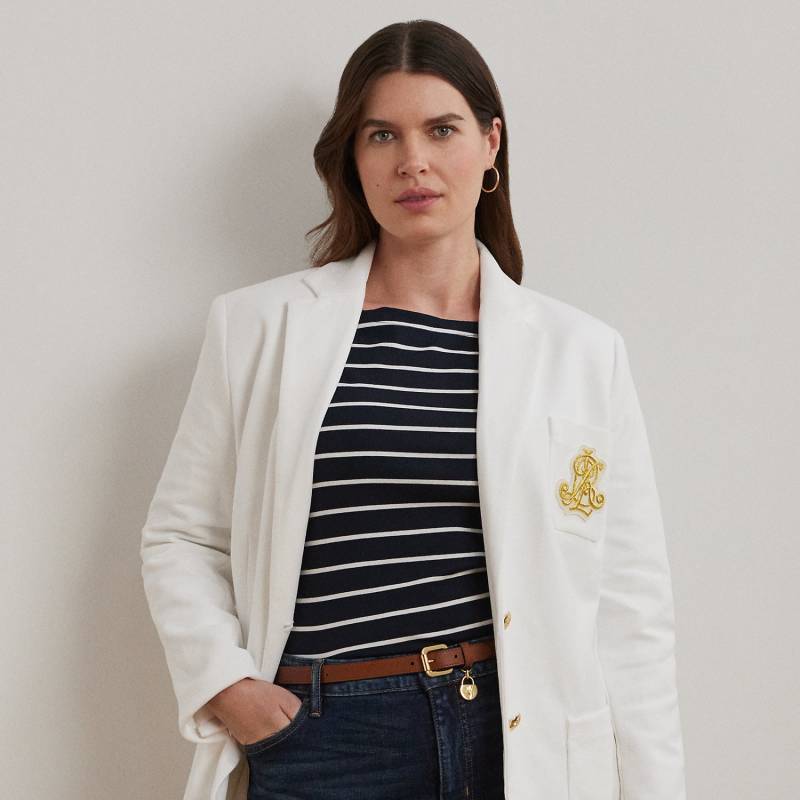 Plus Größen - Jacquardblazer mit Bouillonstickerei von Lauren