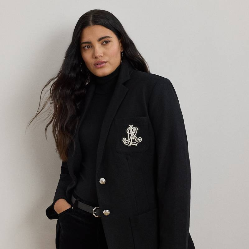 Plus Größen - Jacquardblazer mit Bouillonstickerei von Lauren