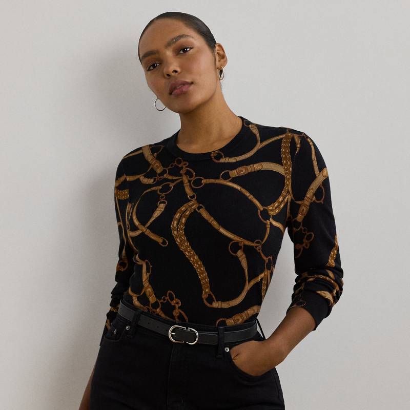 Plus Größen - Pullover mit Gürteldruck von Lauren