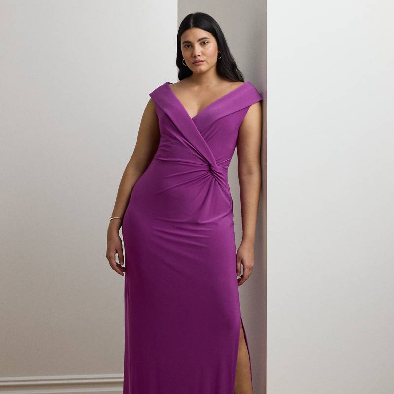 Plus Größen - Schulterfreies Abendkleid aus Jersey von Lauren