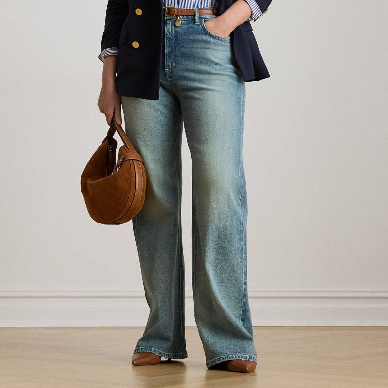 Plus Größen - Straight-Fit Jeans mit weitem Bein von Lauren