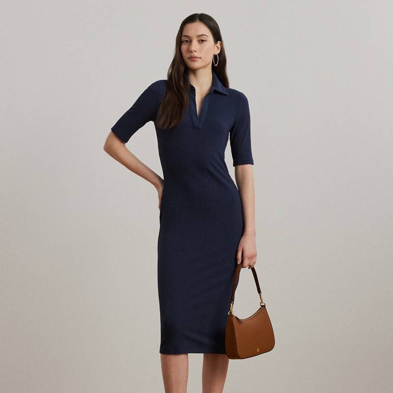 Polokleid in Rippenstrick von Lauren
