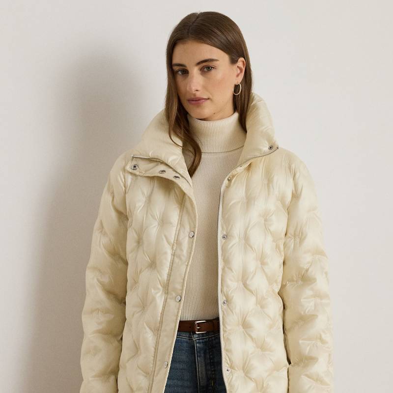 Puffer-Steppmantel mit Logo von Lauren