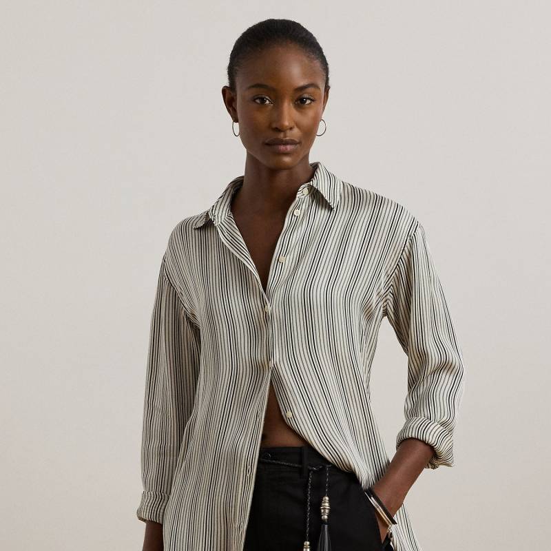 Relaxed-Fit Satinhemd mit Streifen von Lauren