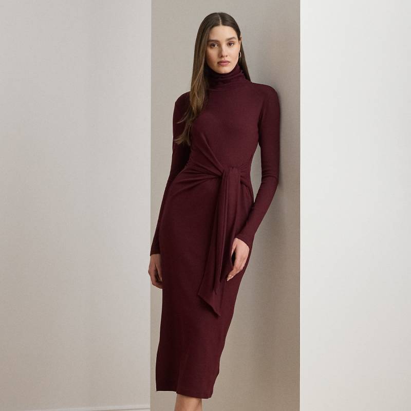 Rollkragenkleid mit Bindedetail vorne Rollkragenkleid mit Bindedetail vorne von Lauren