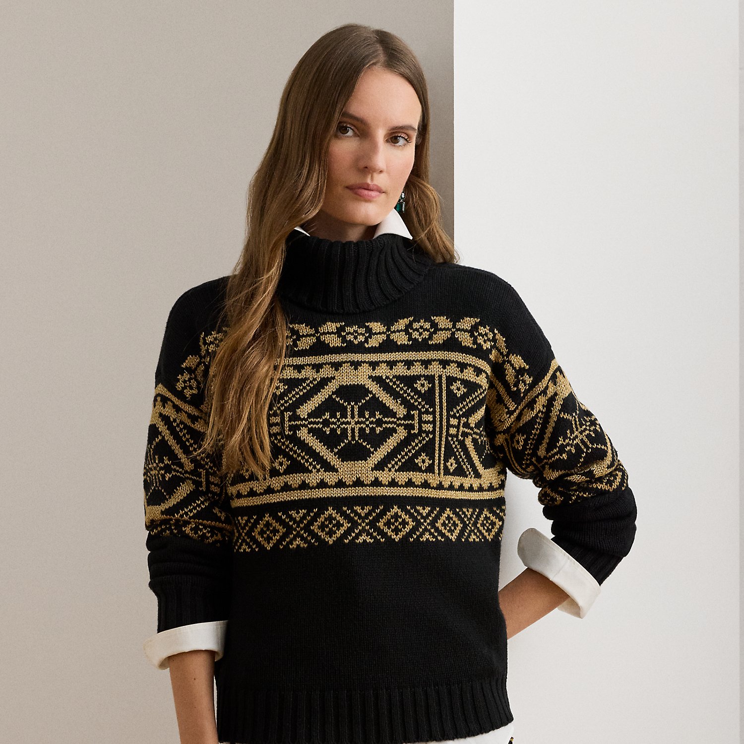 Rollkragenpullover mit Fair-Isle-Muster Rollkragenpullover mit Fair-Isle-Muster von Lauren