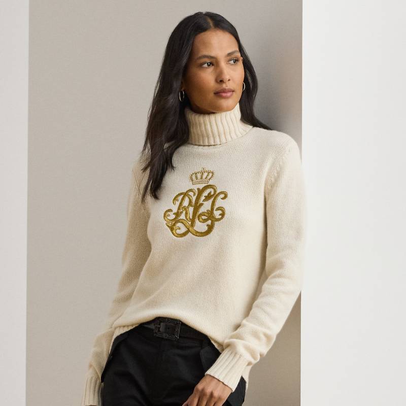 Rollkragenpullover mit gesticktem Logo Rollkragenpullover mit gesticktem Logo von Lauren