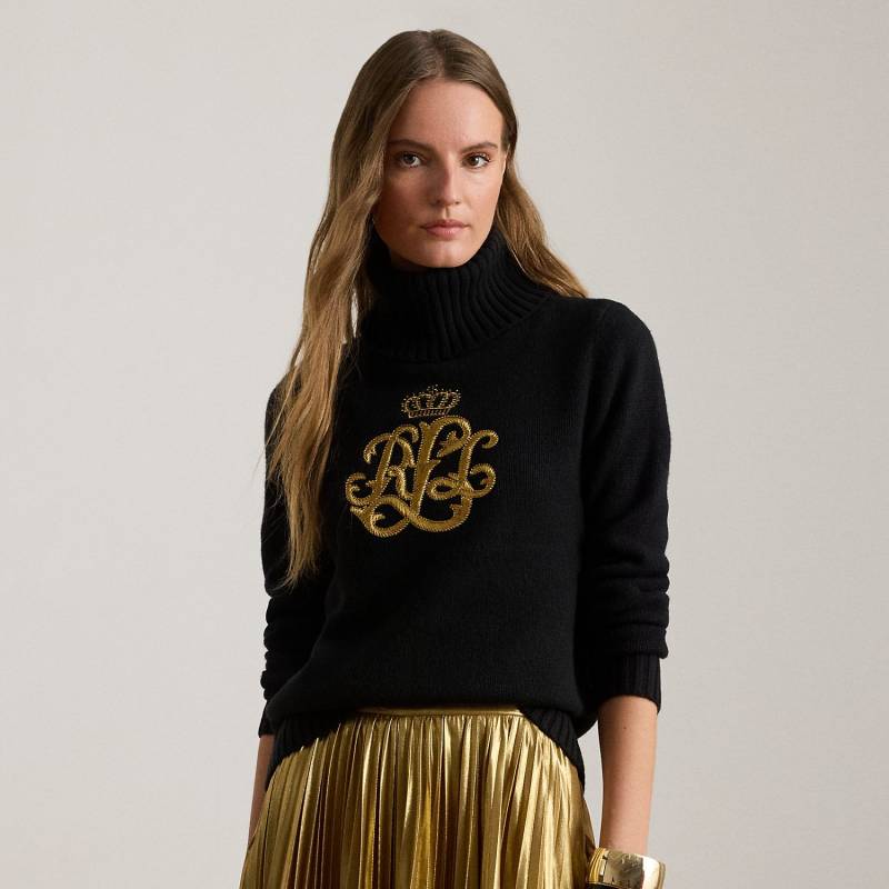Rollkragenpullover mit gesticktem Logo von Lauren