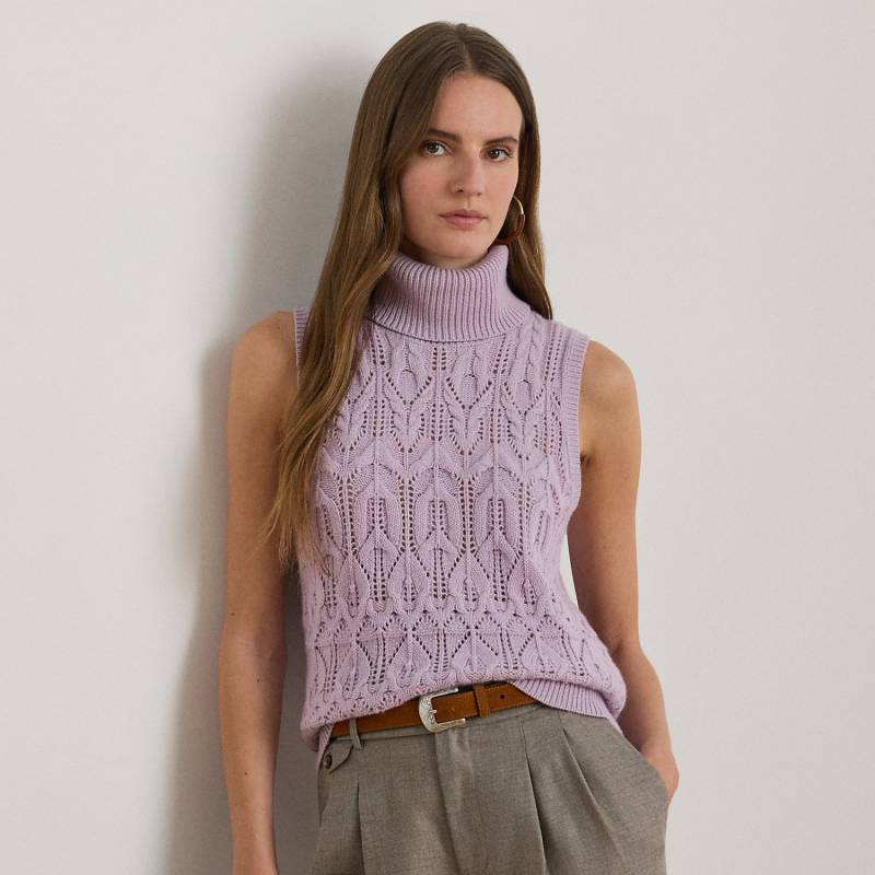 Rollkragenpullunder mit Lochmuster von Lauren