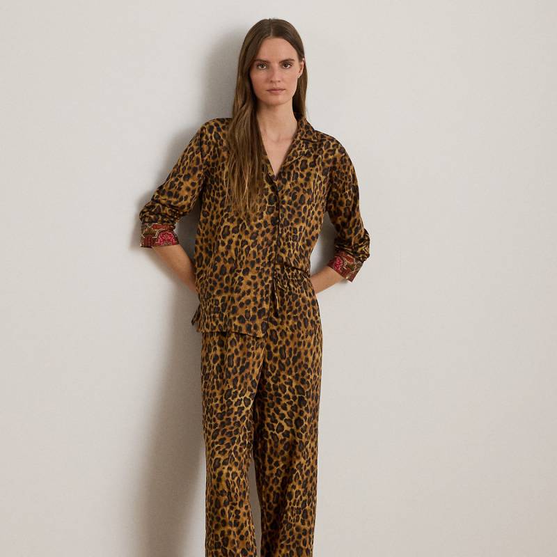 Satin-Pyjama mit Leopard-Paisley-Muster Satin-Pyjama mit Leopard-Paisley-Muster von Lauren
