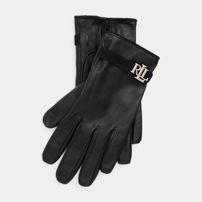 Schafleder-Funktionshandschuhe mit Logo von Lauren