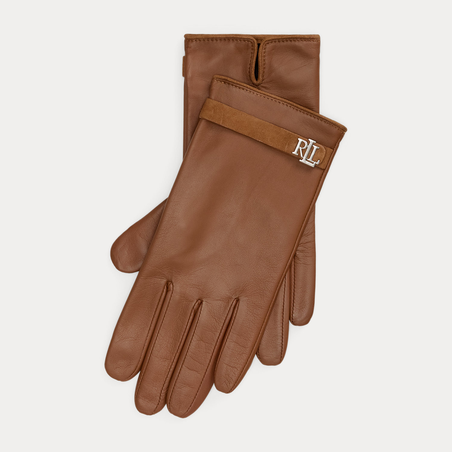 Schafleder-Funktionshandschuhe mit Logo von Lauren