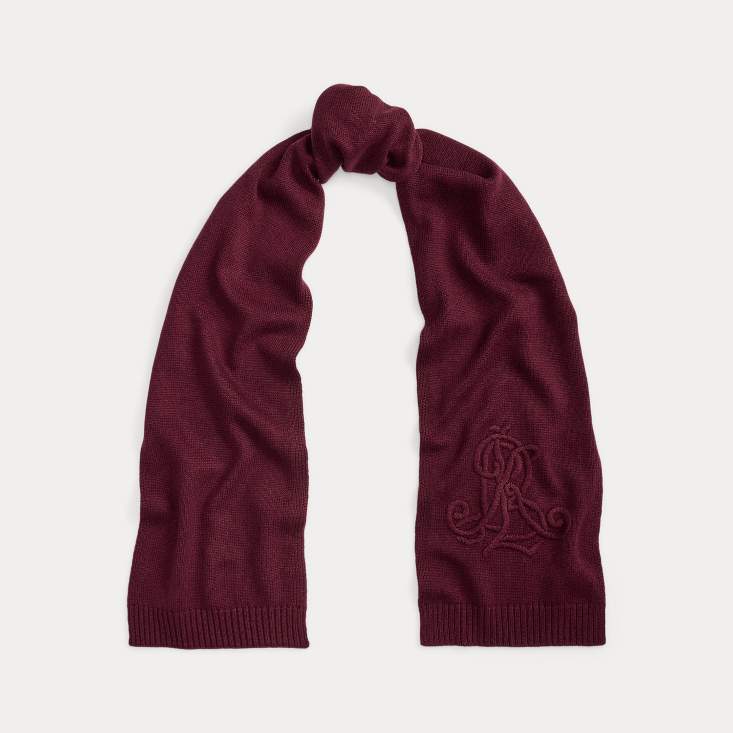 Schal mit gesticktem Logo von Lauren