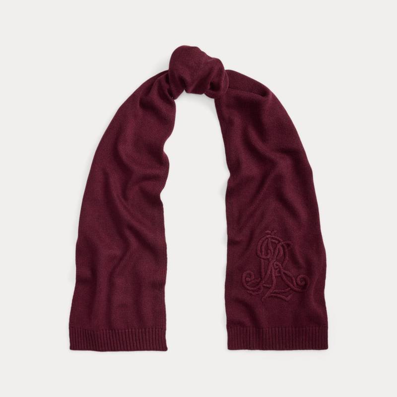 Schal mit gesticktem Logo von Lauren