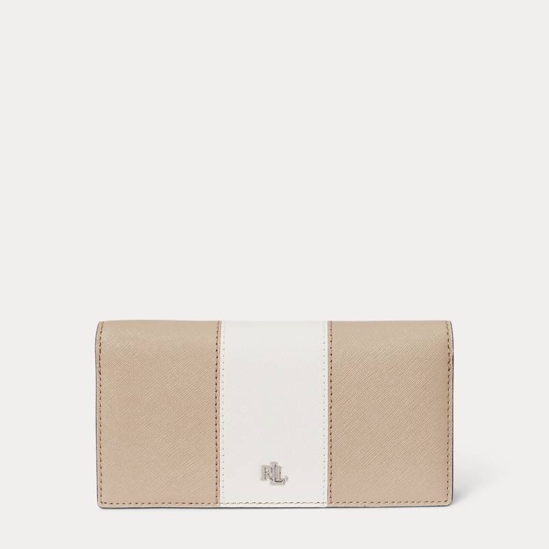 Schmale Brieftasche aus Schraffurleder von Lauren