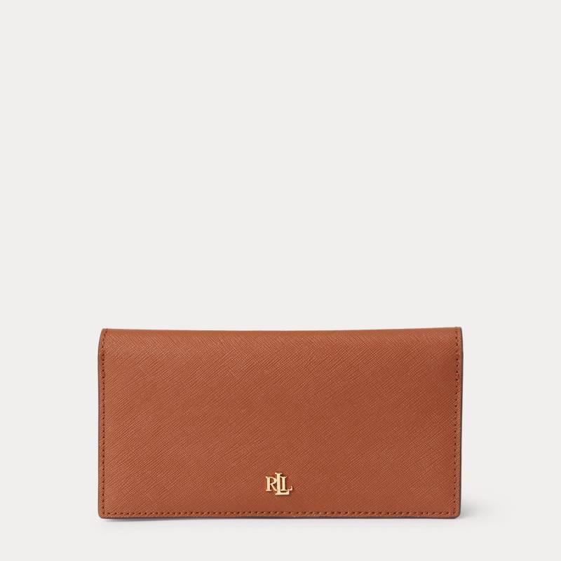 Schmale Brieftasche aus Schraffurleder von Lauren