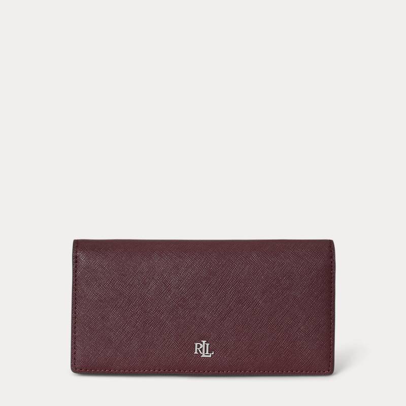 Schmale Brieftasche aus Schraffurleder von Lauren