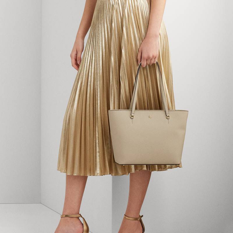 Schraffierte Ledertragetasche Karly von Lauren