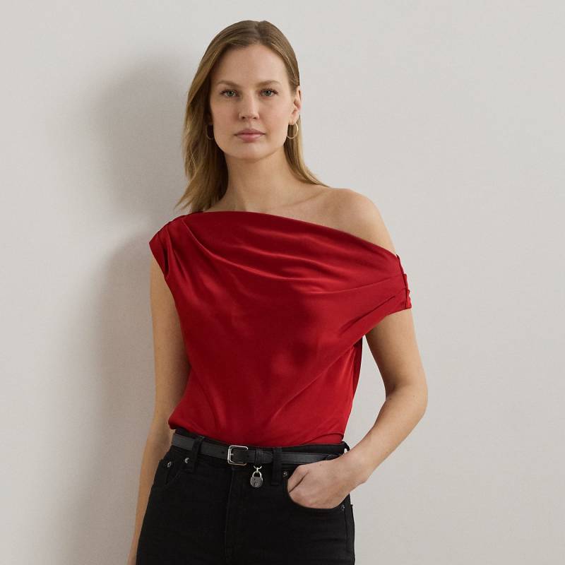 Schulterfreie Bluse aus Satin-Charmeuse von Lauren