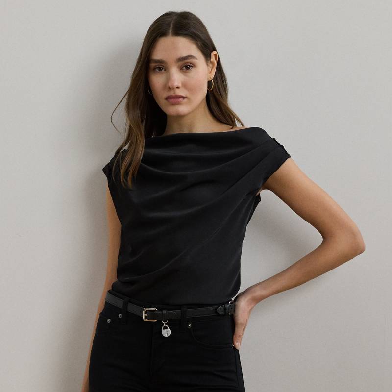 Schulterfreie Bluse aus Satin-Charmeuse von Lauren