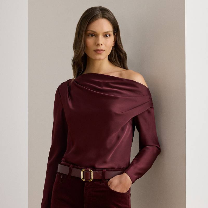 Schulterfreie Bluse aus Satin-Charmeuse Schulterfreie Bluse aus Satin-Charmeuse von Lauren