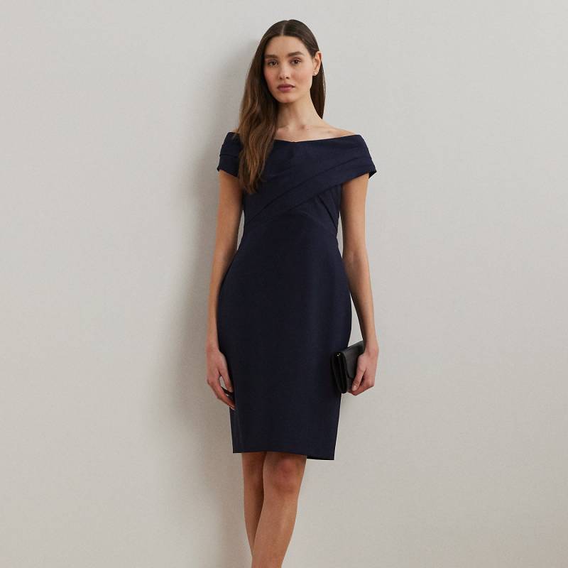 Schulterfreies Cocktailkleid aus Crêpe von Lauren