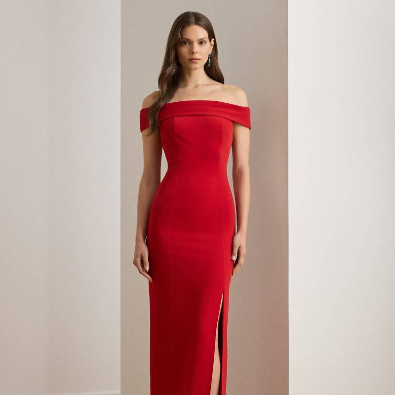 Schulterfreies Crêpe-Abendkleid von Lauren