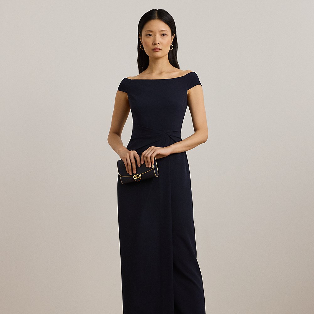 Schulterfreies Crêpe-Abendkleid Schulterfreies Crêpe-Abendkleid von Lauren