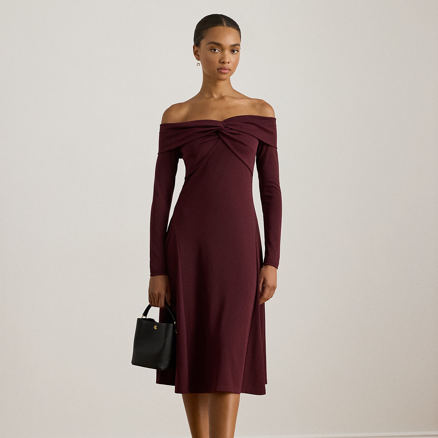 Schulterfreies Kleid mit Twist-Detail von Lauren