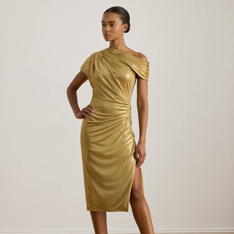 Schulterfreies Metallic-Cocktailkleid von Lauren