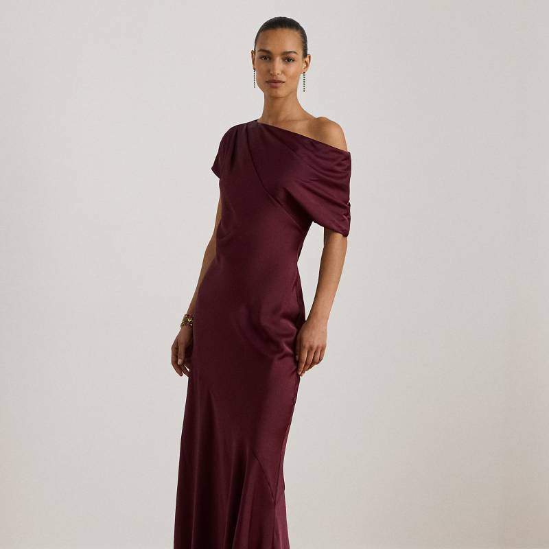Schulterfreies Satin-Charmeuse-Kleid von Lauren