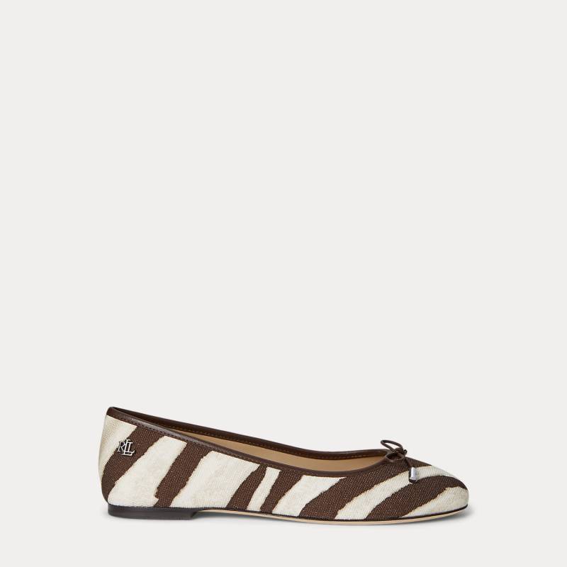 Segeltuchballerina Jayna mit Zebramuster von Lauren