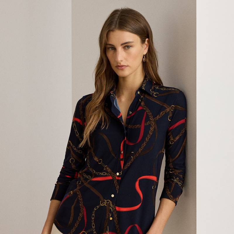 Slim-Fit Jerseyhemd mit Gürteldruck von Lauren