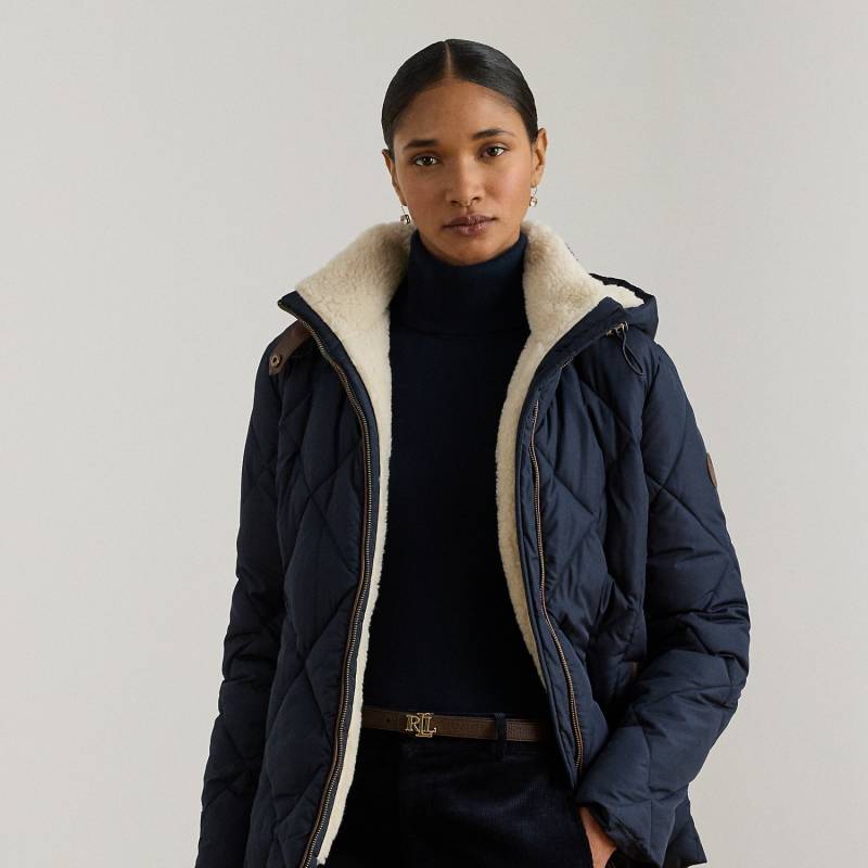 Steppjacke mit Kunstlederbesatz Steppjacke mit Kunstlederbesatz von Lauren