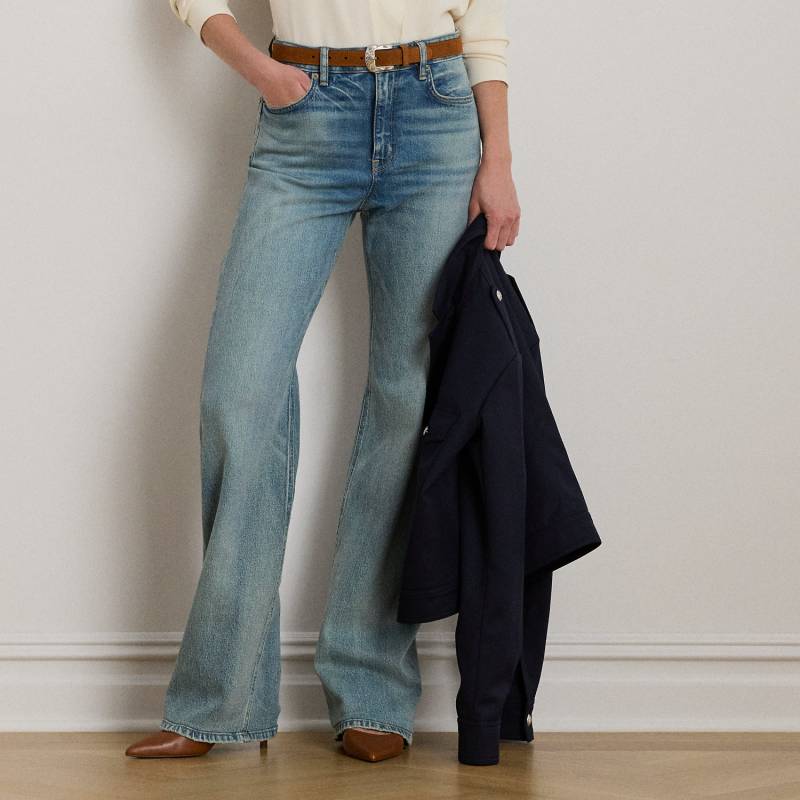 Straight-Fit Jeans mit weitem Bein von Lauren