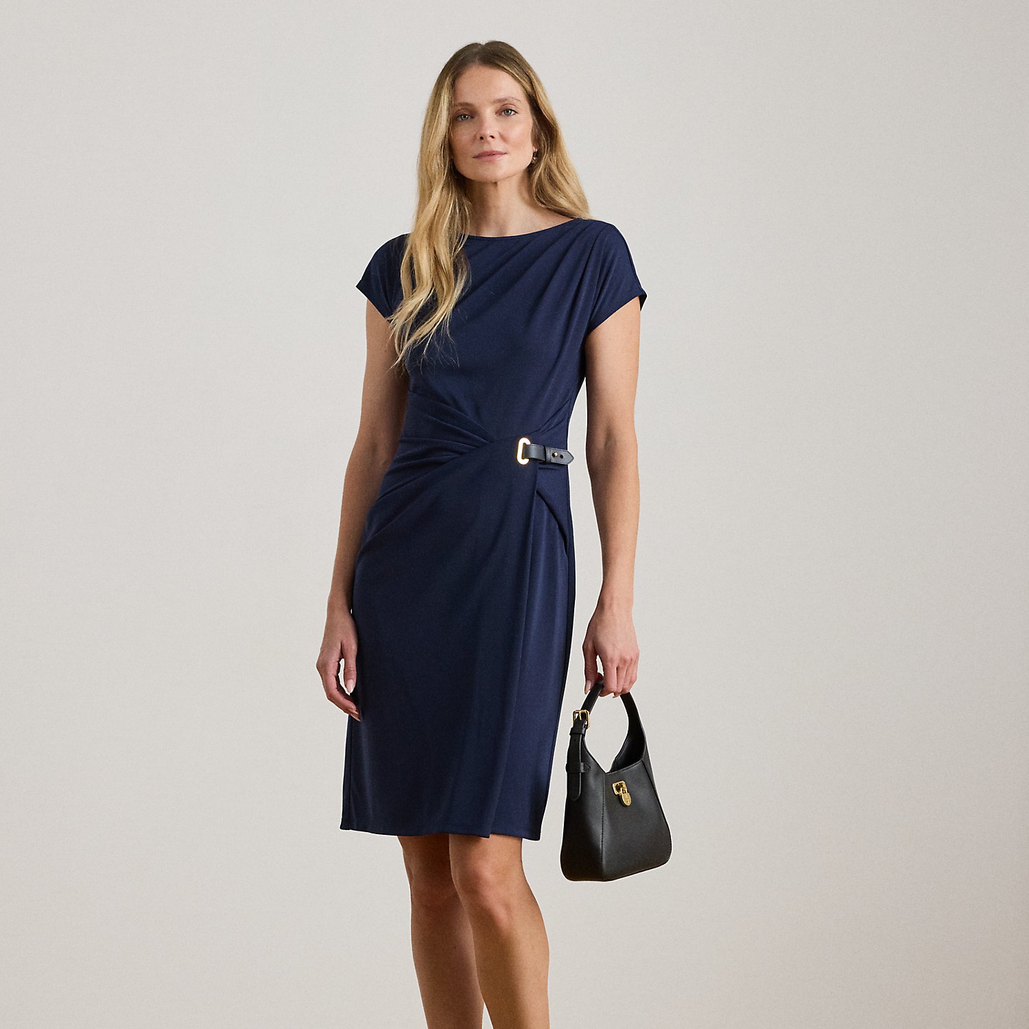 Stretchjerseykleid mit Schnalle von Lauren