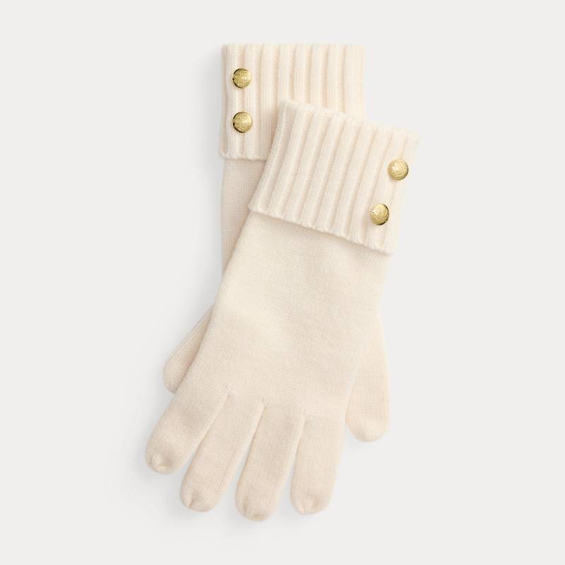 Strickhandschuhe mit Wappenknopf von Lauren