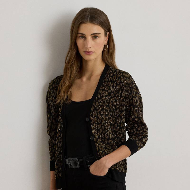 Strickjacke mit Metallic-Ozelot-Motiv Strickjacke mit Metallic-Ozelot-Motiv von Lauren