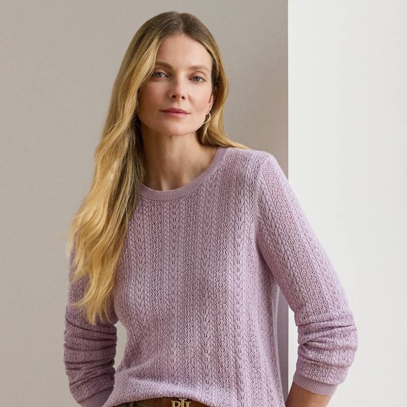 Strickpullover mit Lochmuster von Lauren