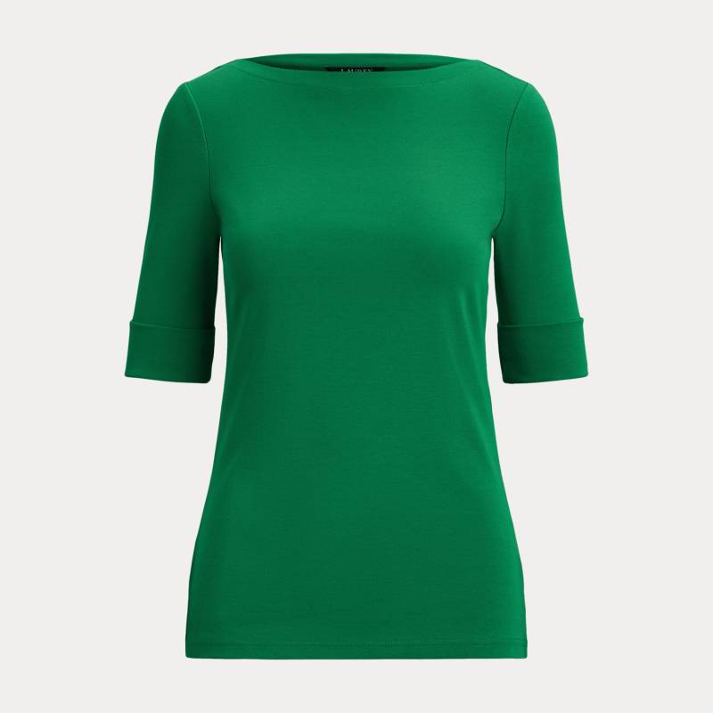 T-Shirt mit U-Boot-Ausschnitt von Lauren