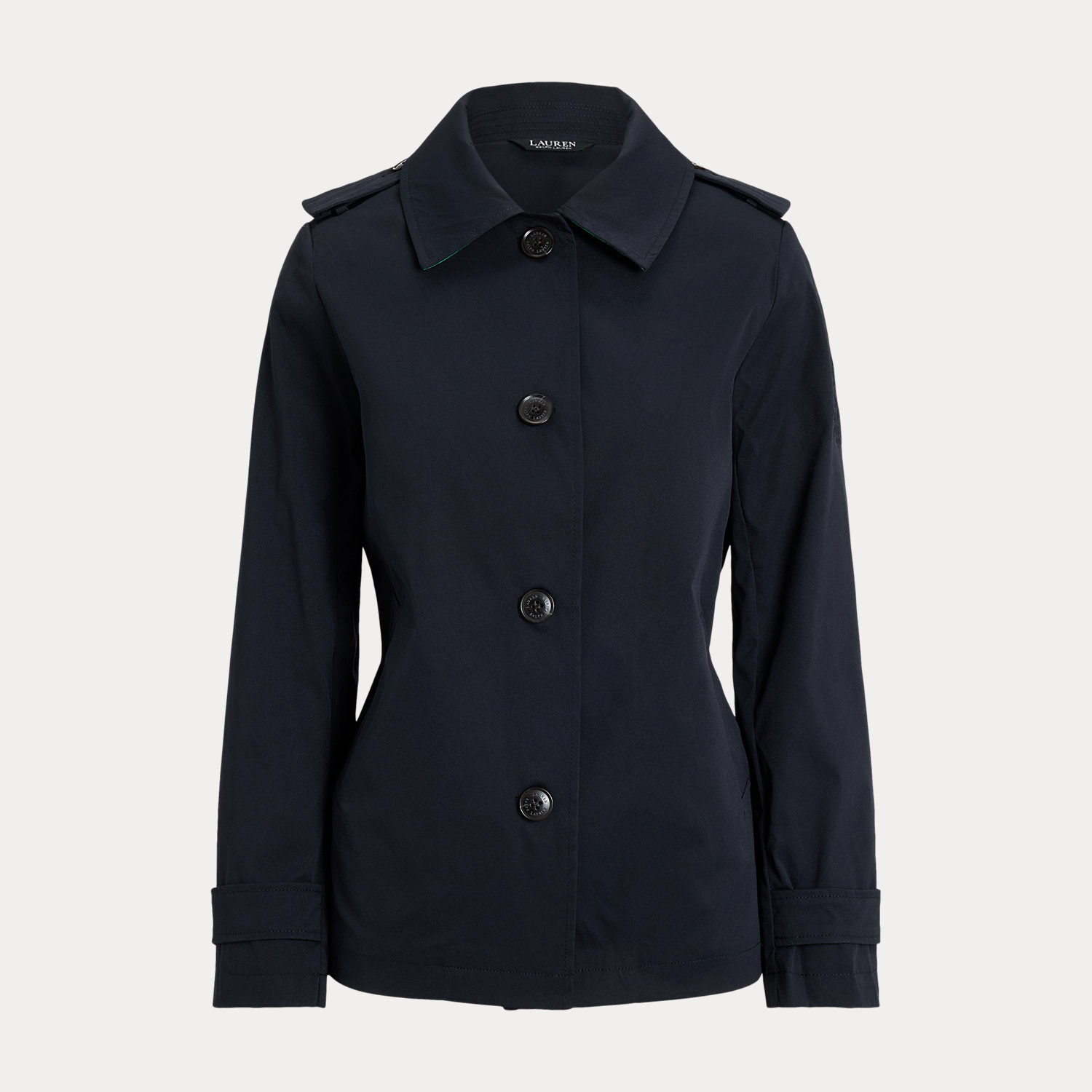 Trenchcoat aus Twill mit Wappenstickerei von Lauren