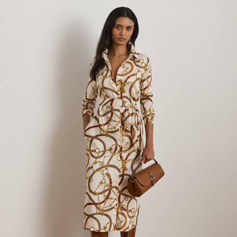 Twill-Hemdkleid mit Gürteldruck von Lauren
