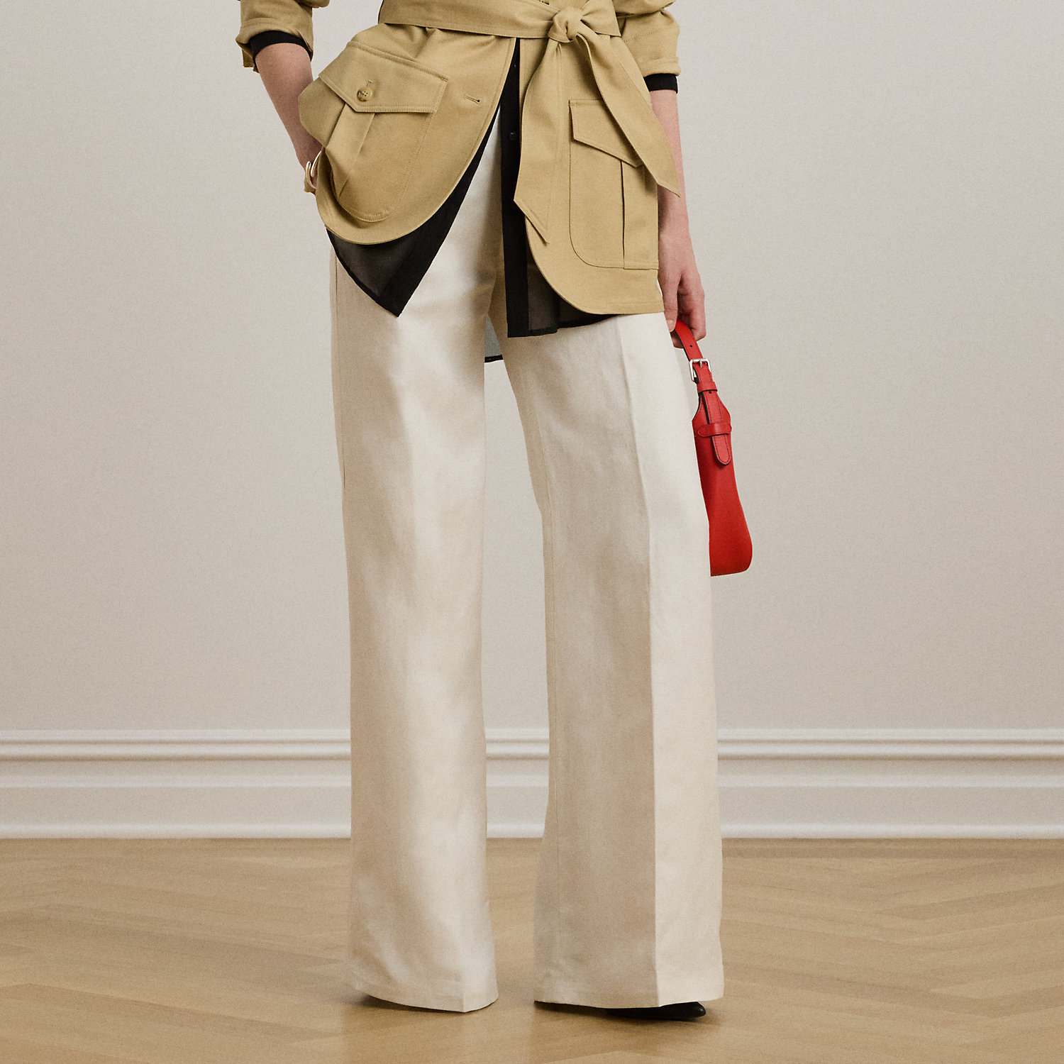 Twillhose mit weitem Bein von Lauren