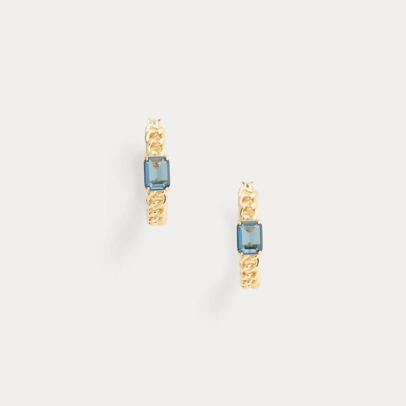 Vergoldete Creolen mit Ziersteinen von Lauren