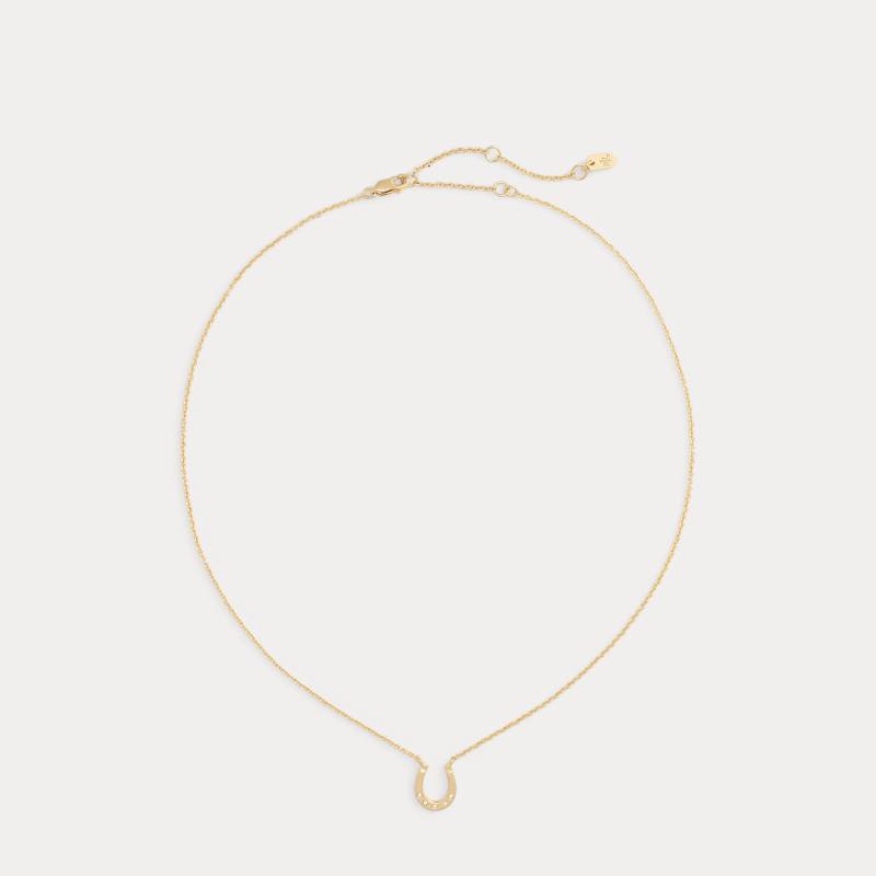 Vergoldete Halskette mit Hufeisen von Lauren