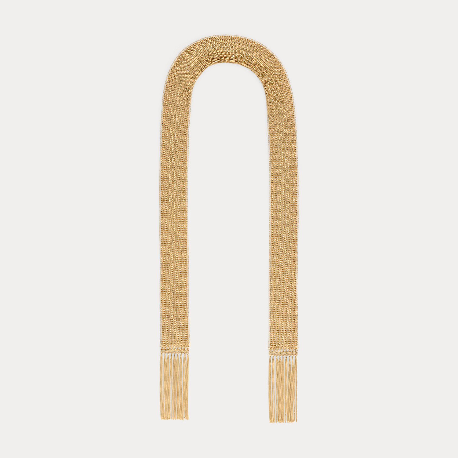 Vergoldete Schal-Halskette mit Fransen von Lauren