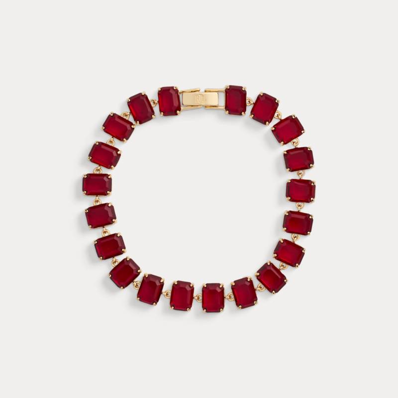 Vergoldetes Tennisarmband mit Steinen von Lauren