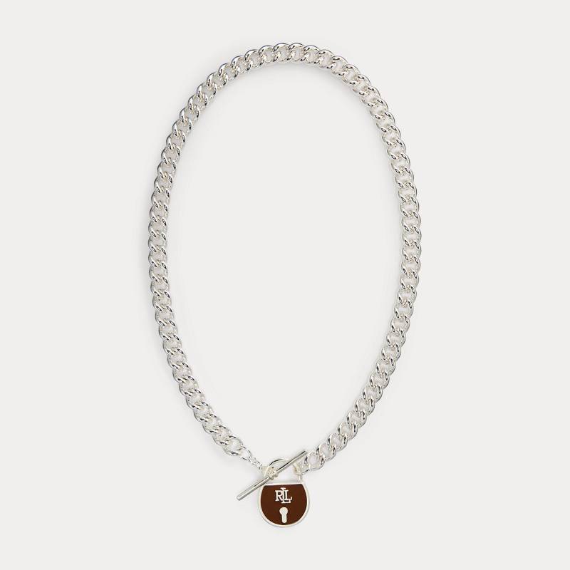 Versilberte Halskette mit Anhänger von Lauren